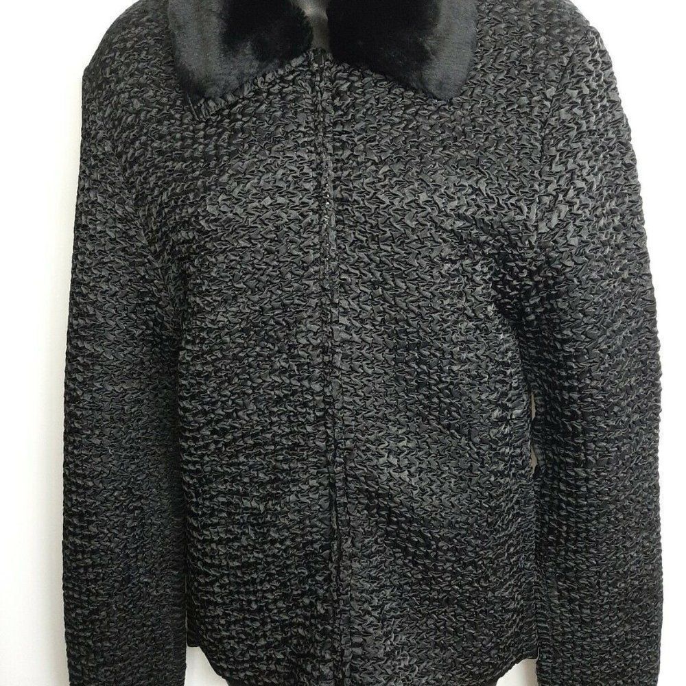 Alberto Makali Vintage   Black Velvet‎ Reversable   Jacket L